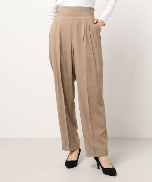 N.（N. Natural Beauty Basic）（エヌエヌナチュラルビューティーベーシック）の「２タックイージーパンツ（その他パンツ・レディース・ベージュ/パープル/グレー・MEDIUM）」の8枚目の写真