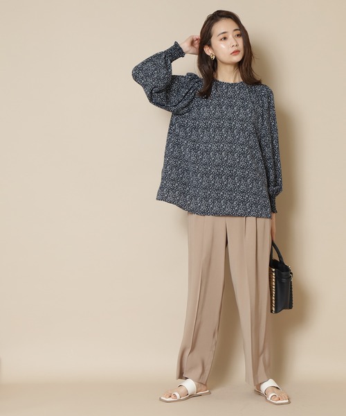 N.（N. Natural Beauty Basic）（エヌエヌナチュラルビューティーベーシック）の「２タックイージーパンツ（その他パンツ・レディース・ベージュ/パープル/グレー・MEDIUM）」の12枚目の写真