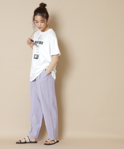 N.（N. Natural Beauty Basic）（エヌエヌナチュラルビューティーベーシック）の「２タックイージーパンツ（その他パンツ・レディース・ベージュ/パープル/グレー・MEDIUM）」の9枚目の写真