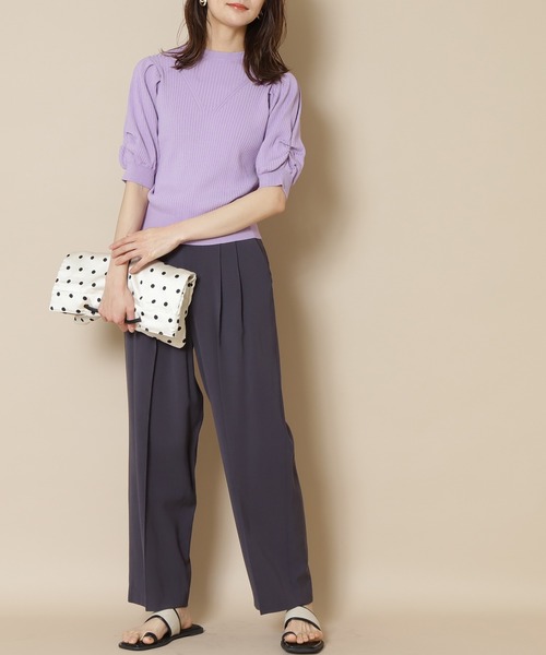 N.（N. Natural Beauty Basic）（エヌエヌナチュラルビューティーベーシック）の「２タックイージーパンツ（その他パンツ・レディース・ベージュ/パープル/グレー・MEDIUM）」の16枚目の写真