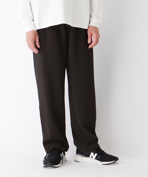OPAQUE.CLIP(オペークドットクリップ)の「◆イージーダブルクロス ワイドパンツ【UNISEX】(スーツパンツ・レディース・ガンメタ/オリーブ/ブラック・38/42/40)」の10枚目の写真