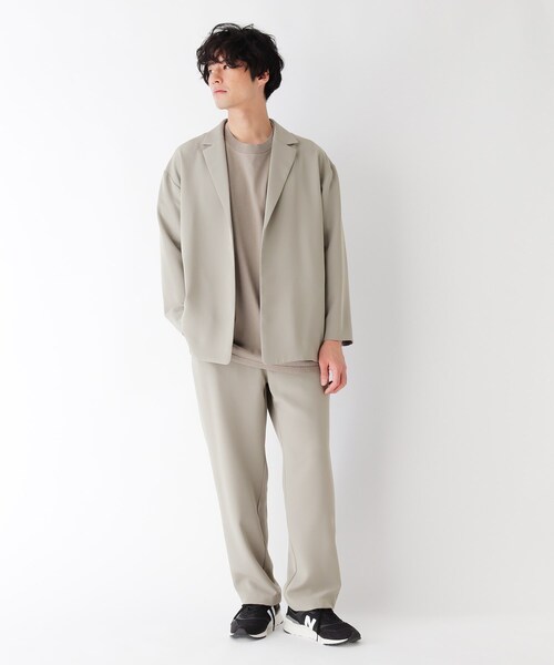 OPAQUE.CLIP(オペークドットクリップ)の「◆イージーダブルクロス ワイドパンツ【UNISEX】(スーツパンツ・レディース・ガンメタ/オリーブ/ブラック・38/42/40)」の9枚目の写真