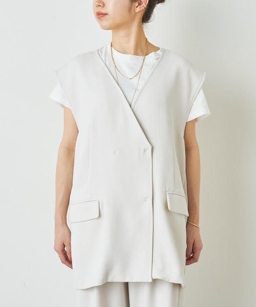 Omekashi（オメカシ）の「ジレ（ベスト・レディース・ブラック/オフホワイト/ベージュ・FREE）」の15枚目の写真