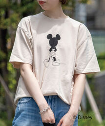 【DISNEY/ディズニー】BACK STYLE <MICKEY MOUSE> ビッグシルエット プリント Tシャツ