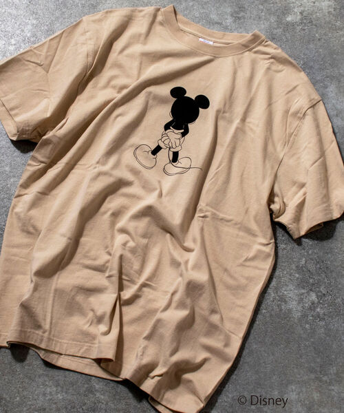 Disney(ディズニー)の「【DISNEY/ディズニー】BACK STYLE <MICKEY MOUSE> ビッグシルエット プリント Tシャツ(Tシャツ/カットソー・メンズ・ホワイト/ブラック/ベージュ・M/L)」の5枚目の写真