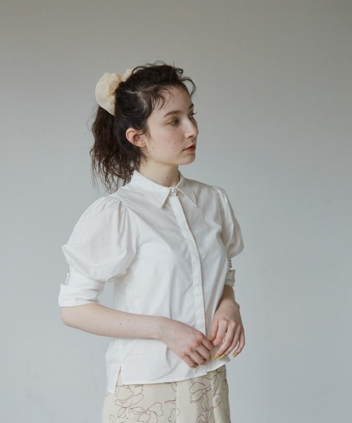 idem（イデム）の「basic sleeve shirt/ベーシックスリーブシャツ（シャツ/ブラウス・レディース・ブラック/アイボリー/チェック/その他・FREE）」の2枚目の写真