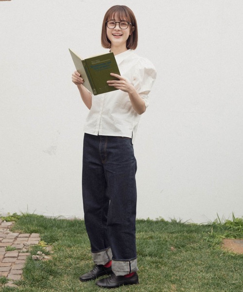 idem（イデム）の「basic sleeve shirt/ベーシックスリーブシャツ（シャツ/ブラウス・レディース・ブラック/アイボリー/チェック/その他・FREE）」の6枚目の写真