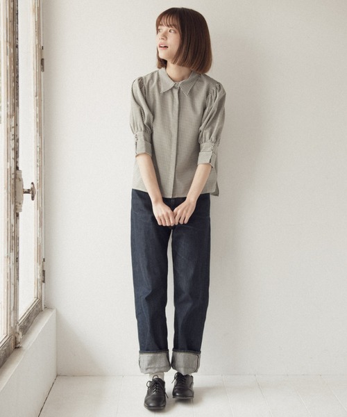 idem（イデム）の「basic sleeve shirt/ベーシックスリーブシャツ（シャツ/ブラウス・レディース・ブラック/アイボリー/チェック/その他・FREE）」の12枚目の写真