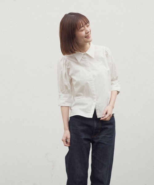 idem（イデム）の「basic sleeve shirt/ベーシックスリーブシャツ（シャツ/ブラウス・レディース・ブラック/アイボリー/チェック/その他・FREE）」の9枚目の写真