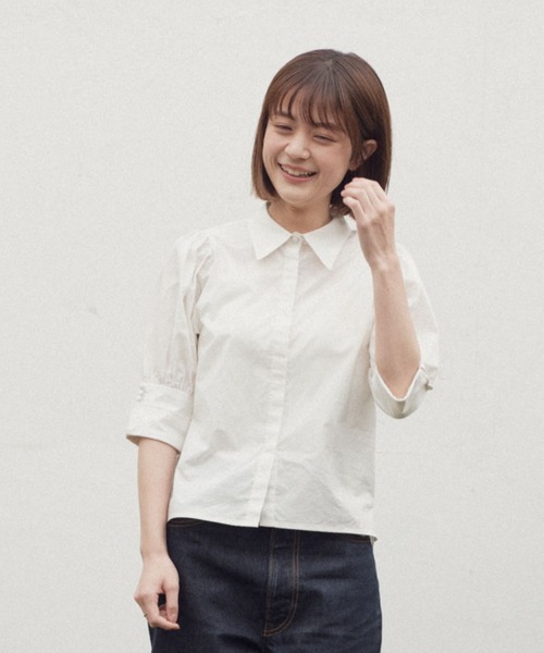 idem（イデム）の「basic sleeve shirt/ベーシックスリーブシャツ（シャツ/ブラウス・レディース・ブラック/アイボリー/チェック/その他・FREE）」の10枚目の写真
