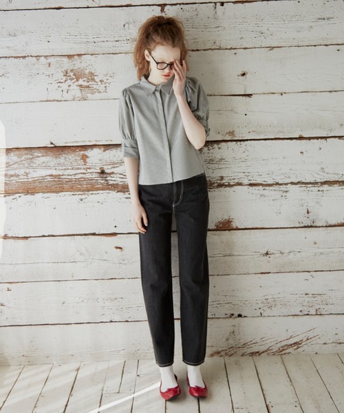 idem（イデム）の「basic sleeve shirt/ベーシックスリーブシャツ（シャツ/ブラウス・レディース・ブラック/アイボリー/チェック/その他・FREE）」の19枚目の写真