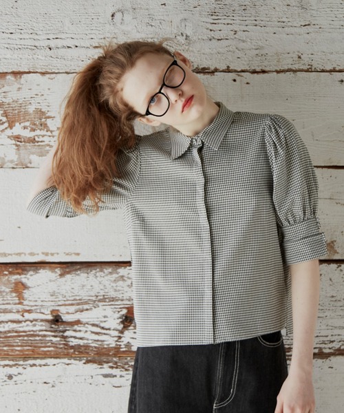 idem（イデム）の「basic sleeve shirt/ベーシックスリーブシャツ（シャツ/ブラウス・レディース・ブラック/アイボリー/チェック/その他・FREE）」の21枚目の写真