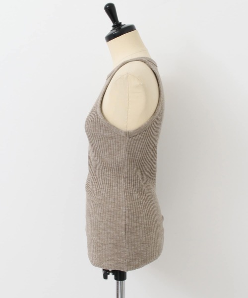 KBF(ケイビーエフ)の「アメリカンスリーブRIBタンク(タンクトップ・レディース・チャコールグレー/ホワイト/ベージュ・ONE)」の10枚目の写真