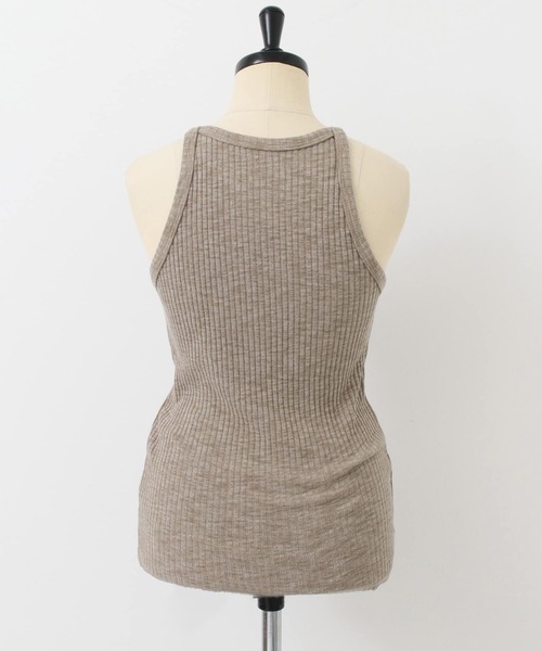 KBF(ケイビーエフ)の「アメリカンスリーブRIBタンク(タンクトップ・レディース・チャコールグレー/ホワイト/ベージュ・ONE)」の4枚目の写真