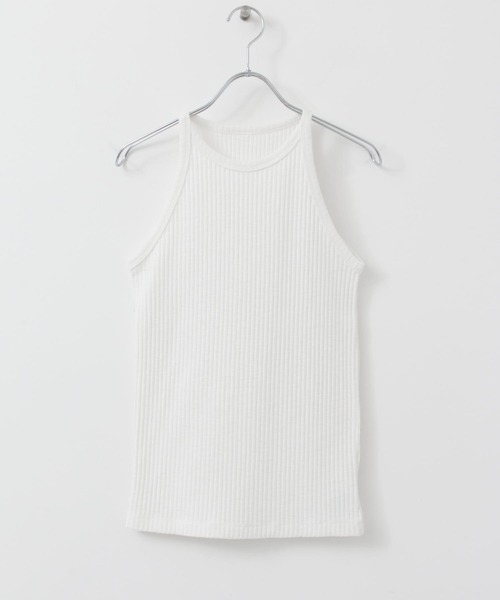 KBF(ケイビーエフ)の「アメリカンスリーブRIBタンク(タンクトップ・レディース・チャコールグレー/ホワイト/ベージュ・ONE)」の13枚目の写真