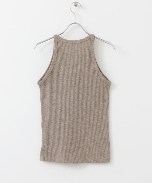 KBF(ケイビーエフ)の「アメリカンスリーブRIBタンク(タンクトップ・レディース・チャコールグレー/ホワイト/ベージュ・ONE)」の8枚目の写真