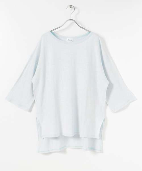 WORK NOT WORK URBAN RESEARCH(ワークノットワークアーバンリサーチ)の「Siora LINEN LOOP KNIT PULLOVER∴(Tシャツ/カットソー・レディース・ライトブルー・0)」の1枚目の写真
