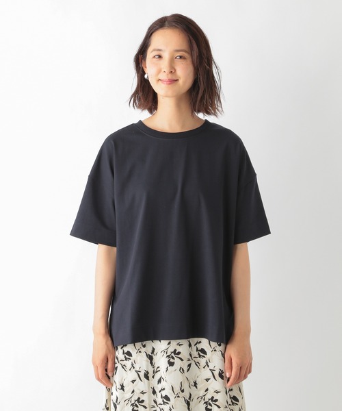 LEPSIM(レプシィム)の「エチケットデイリーT 936979(Tシャツ/カットソー・レディース・カーキ/グレイッシュベージュ/ダークネイビー/オフホワイト/レッド・FREE)」の10枚目の写真