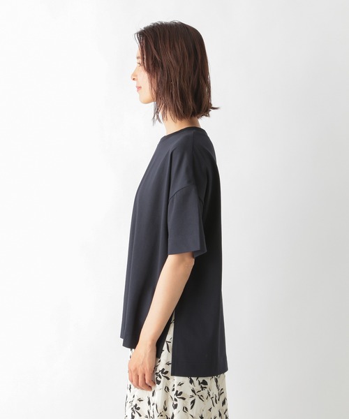 LEPSIM(レプシィム)の「エチケットデイリーT 936979(Tシャツ/カットソー・レディース・カーキ/グレイッシュベージュ/ダークネイビー/オフホワイト/レッド・FREE)」の11枚目の写真