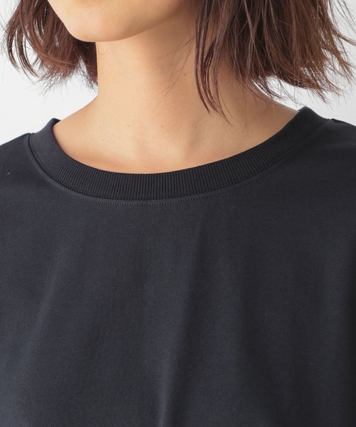 LEPSIM(レプシィム)の「エチケットデイリーT 936979(Tシャツ/カットソー・レディース・カーキ/グレイッシュベージュ/ダークネイビー/オフホワイト/レッド・FREE)」の13枚目の写真