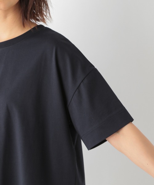 LEPSIM(レプシィム)の「エチケットデイリーT 936979(Tシャツ/カットソー・レディース・カーキ/グレイッシュベージュ/ダークネイビー/オフホワイト/レッド・FREE)」の14枚目の写真