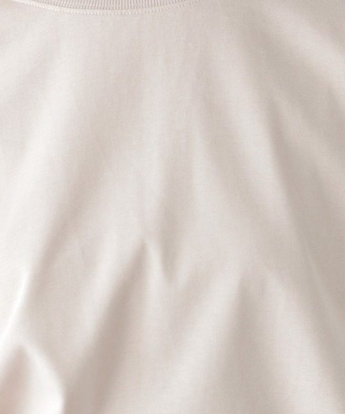 LEPSIM(レプシィム)の「エチケットデイリーT 936979(Tシャツ/カットソー・レディース・カーキ/グレイッシュベージュ/ダークネイビー/オフホワイト/レッド・FREE)」の18枚目の写真