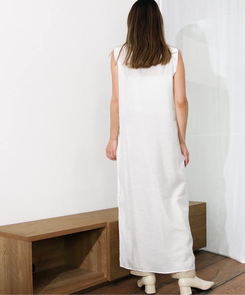 Per sist ence(パーシエンス)の「Per sist ence/パーシエンス ノースリーブチュニック(シャツ/ブラウス・レディース・オフホワイト/ブラック/ブラウン/カーキ・FREE)」の8枚目の写真