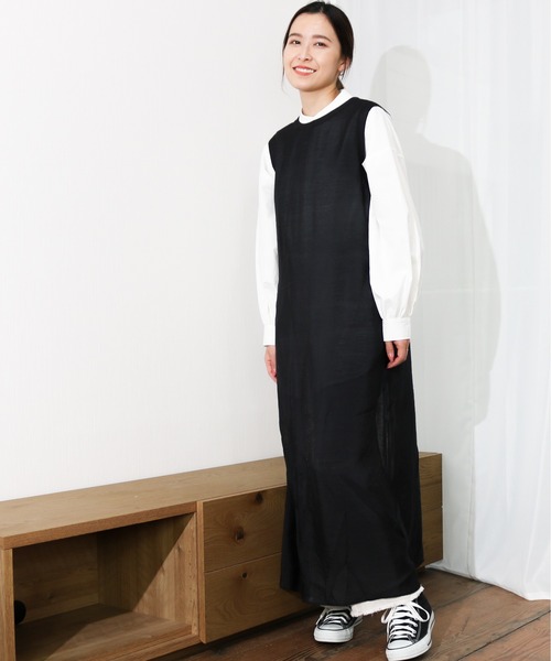 Per sist ence(パーシエンス)の「Per sist ence/パーシエンス ノースリーブチュニック(シャツ/ブラウス・レディース・オフホワイト/ブラック/ブラウン/カーキ・FREE)」の11枚目の写真