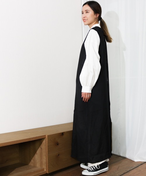 Per sist ence(パーシエンス)の「Per sist ence/パーシエンス ノースリーブチュニック(シャツ/ブラウス・レディース・オフホワイト/ブラック/ブラウン/カーキ・FREE)」の12枚目の写真