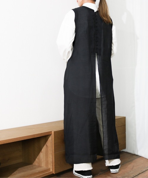 Per sist ence(パーシエンス)の「Per sist ence/パーシエンス ノースリーブチュニック(シャツ/ブラウス・レディース・オフホワイト/ブラック/ブラウン/カーキ・FREE)」の14枚目の写真