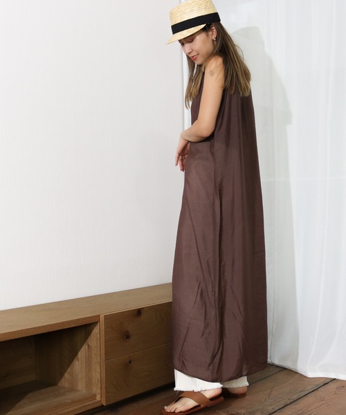 Per sist ence(パーシエンス)の「Per sist ence/パーシエンス ノースリーブチュニック(シャツ/ブラウス・レディース・オフホワイト/ブラック/ブラウン/カーキ・FREE)」の16枚目の写真