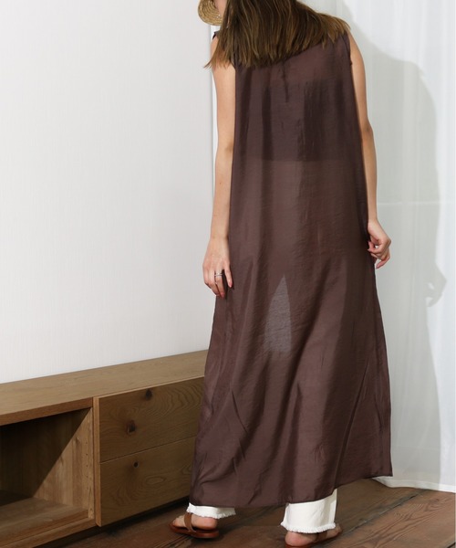 Per sist ence(パーシエンス)の「Per sist ence/パーシエンス ノースリーブチュニック(シャツ/ブラウス・レディース・オフホワイト/ブラック/ブラウン/カーキ・FREE)」の19枚目の写真