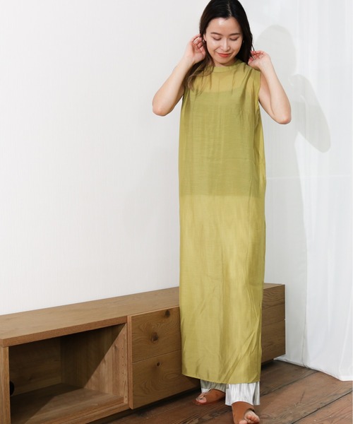 Per sist ence(パーシエンス)の「Per sist ence/パーシエンス ノースリーブチュニック(シャツ/ブラウス・レディース・オフホワイト/ブラック/ブラウン/カーキ・FREE)」の20枚目の写真