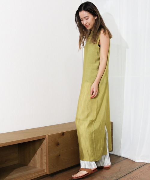 Per sist ence(パーシエンス)の「Per sist ence/パーシエンス ノースリーブチュニック(シャツ/ブラウス・レディース・オフホワイト/ブラック/ブラウン/カーキ・FREE)」の22枚目の写真