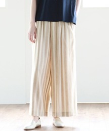 Pao de lo | 【VOYAGE】フレンチリネンストライプワイドパンツ(その他パンツ)