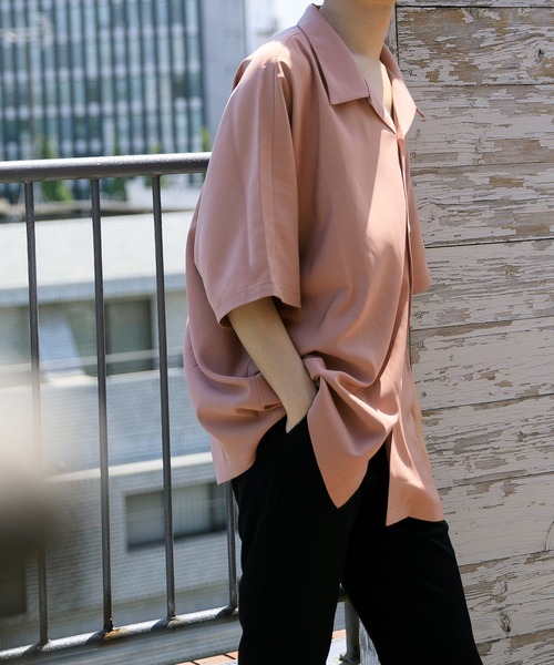 Adoon plain（アドーンプレーン）の「【Adoon plain】ドルマンシャツ（シャツ/ブラウス・メンズ・オフホワイト/ブラック/ライトピンク/ライトグリーン・MEDIUM/LARGE）」の18枚目の写真