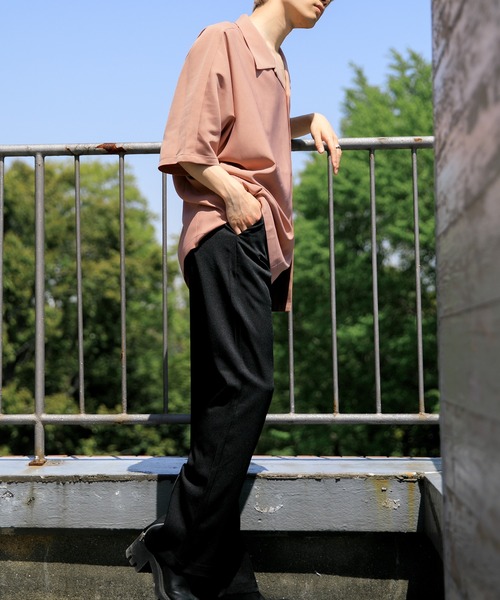 Adoon plain（アドーンプレーン）の「【Adoon plain】ドルマンシャツ（シャツ/ブラウス・メンズ・オフホワイト/ブラック/ライトピンク/ライトグリーン・MEDIUM/LARGE）」の8枚目の写真