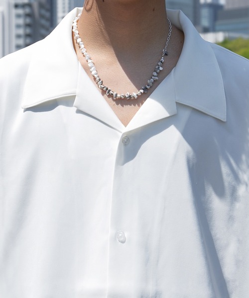 Adoon plain（アドーンプレーン）の「【Adoon plain】ドルマンシャツ（シャツ/ブラウス・メンズ・オフホワイト/ブラック/ライトピンク/ライトグリーン・MEDIUM/LARGE）」の6枚目の写真