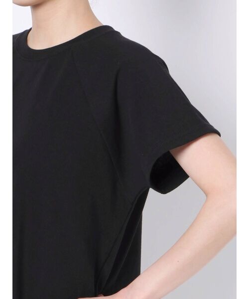 GYDA(ジェイダ)の「リブネックUSA COTTON Tシャツ【サスティナブル】(Tシャツ/カットソー・レディース・オフホワイト/ブラック/ベージュ・FREE)」の22枚目の写真