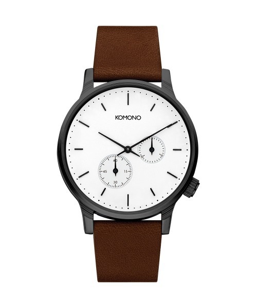 KOMONO.（コモノ）の「「KOMONO / コモノ」腕時計 ウィンストン ダブルサブ WINSTON DOUBLE SUB（アナログ腕時計・レディース・ホワイト/ブラック/ホワイト×ブルー/ブラウン・FREE）」の2枚目の写真