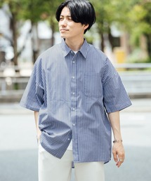 ITEMS URBANRESEARCH | ビッグシルエット ストライプ半袖シャツ(シャツ/ブラウス)