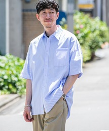 ITEMS URBANRESEARCH | ビッグシルエット ストライプ半袖シャツ(シャツ/ブラウス)
