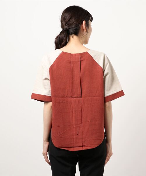 NICOLE white（ニコルホワイト）の「バイカラーブラウス（シャツ/ブラウス・レディース・サックスブルー/オフホワイト/ネイビー・FREE）」の21枚目の写真