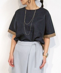 NICOLE white | バイカラーブラウス(シャツ/ブラウス)