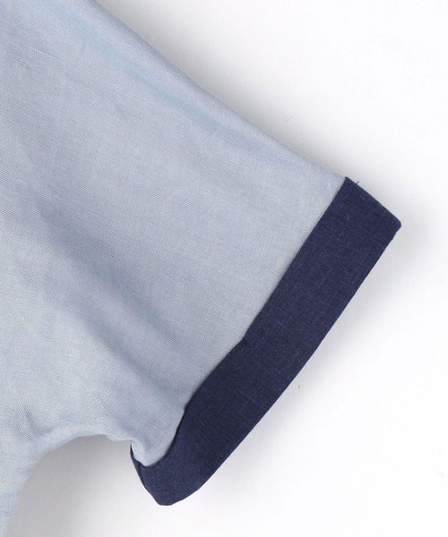 NICOLE white（ニコルホワイト）の「バイカラーブラウス（シャツ/ブラウス・レディース・サックスブルー/オフホワイト/ネイビー・FREE）」の15枚目の写真