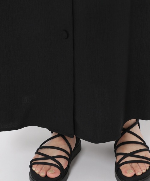 mysty woman（ミスティウーマン）の「楊柳ボタンフレアスカート 956302（スカート・レディース・ブラック/ベージュ/レッド系その他/ダークグリーン/ダークベージュ・FREE）」の20枚目の写真