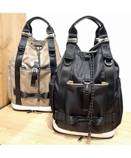 story.（ストーリー）の「【story.】テープリュック（バックパック/リュック・レディース・ブラック/ベージュ・FREE）」の10枚目の写真