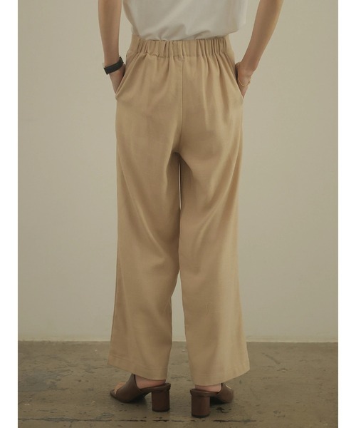 rem closet（レムクローゼット）の「リネンブレンドロングパンツ（スラックス・レディース・ブラウン/ベージュ・S/XS）」の16枚目の写真
