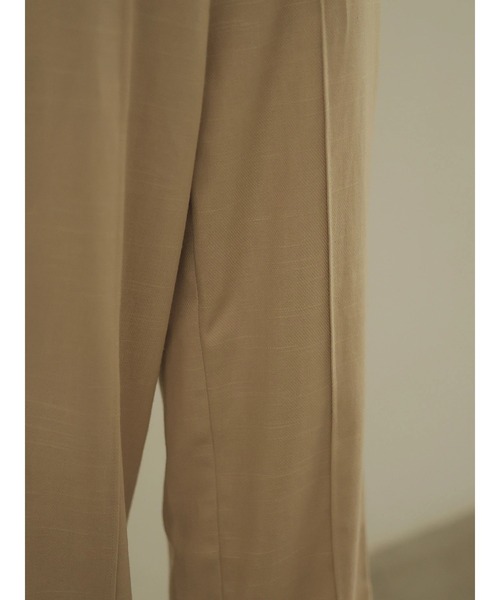 rem closet（レムクローゼット）の「リネンブレンドロングパンツ（スラックス・レディース・ブラウン/ベージュ・S/XS）」の6枚目の写真