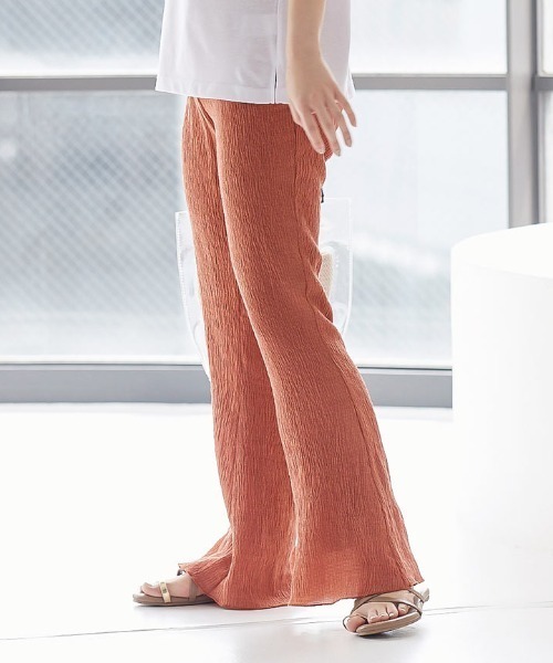 KOBE LETTUCE(コウベレタス)の「楊柳セミフレアパンツ(その他パンツ・レディース・サックスブルー/ブラック系その他/テラコッタ/ホワイト系その他・FREE)」の4枚目の写真